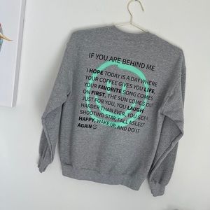 Smiley Face Graphic Long Sleeve Sweater Size M